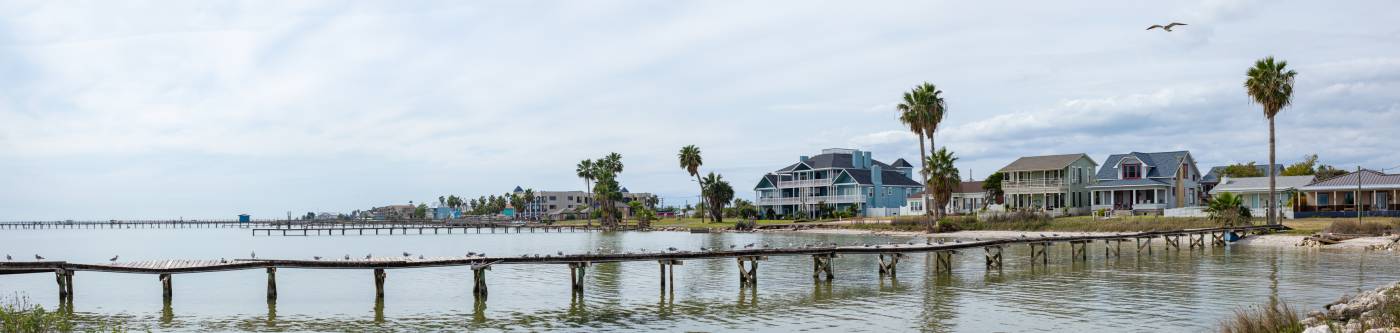  A view of houses in Rockport, TX